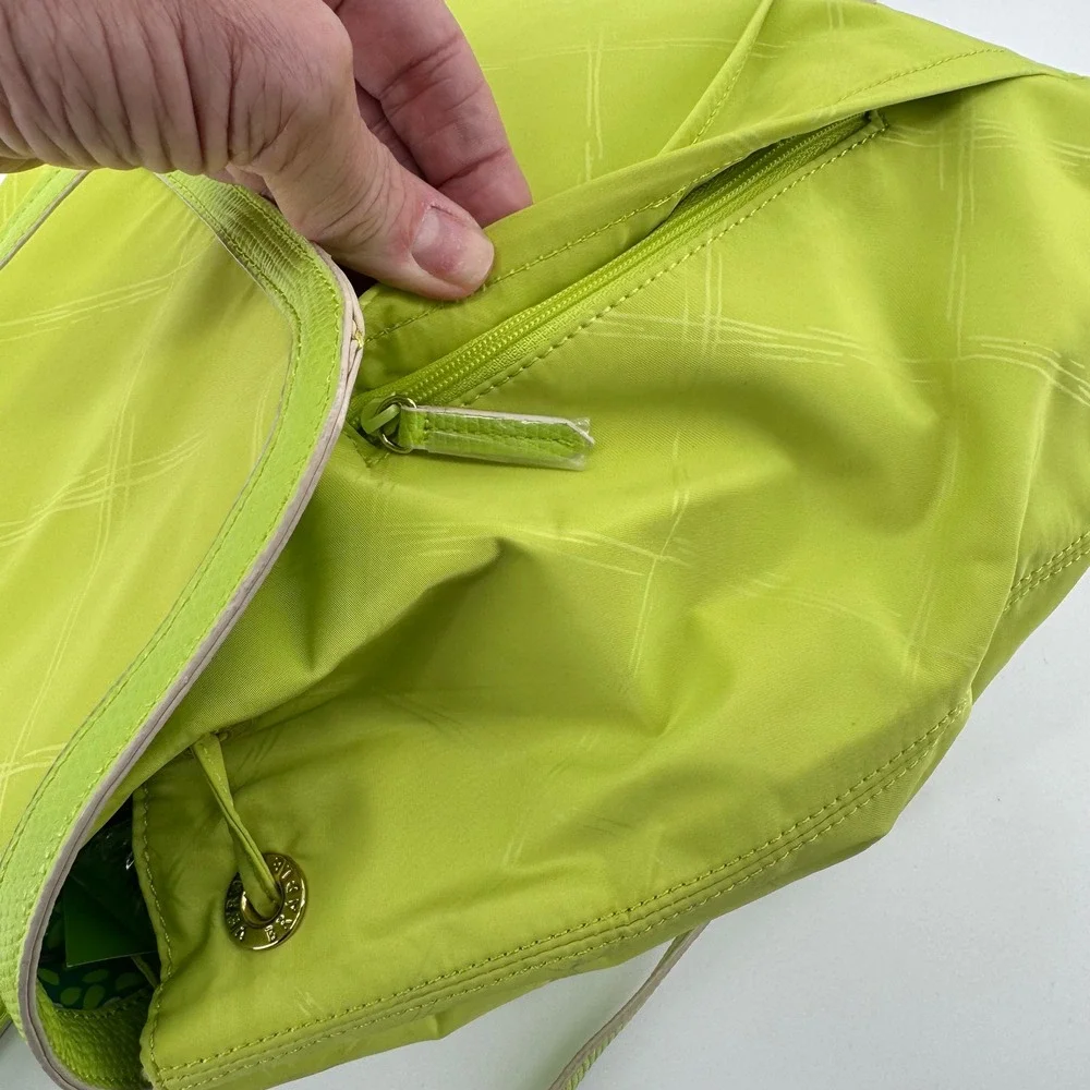 New Vera Bradley Preppy Poly Backpack Womens Small Citrine Green 14895-515